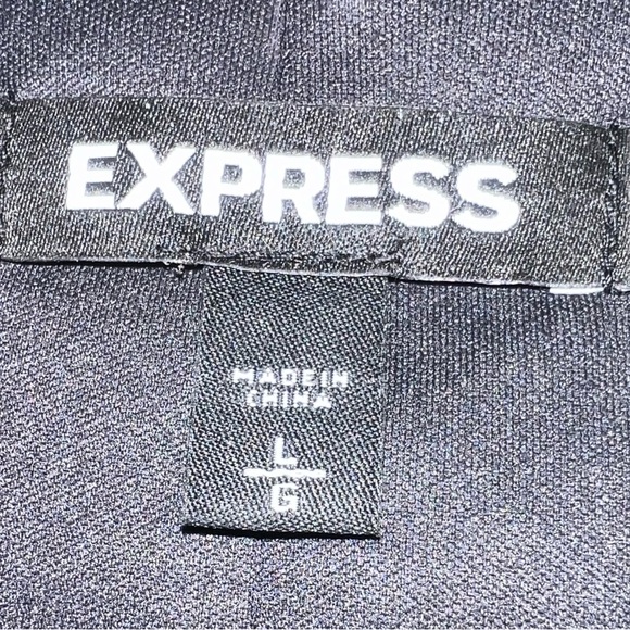 Express Sequin and Mesh Party Dress Deep V Long Sleeve - Picture 4 of 6